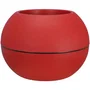 Riviera - Pot de fleurs RIVIERA, Boule, D40 H28 cm, rouge, en plastique