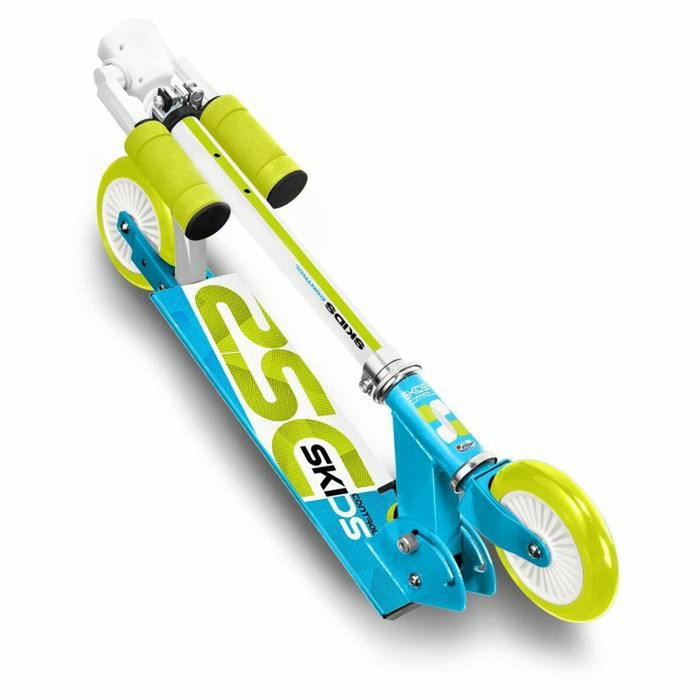 BigBuy Fun Trottinette pliable bleue avec compteur de vitesse