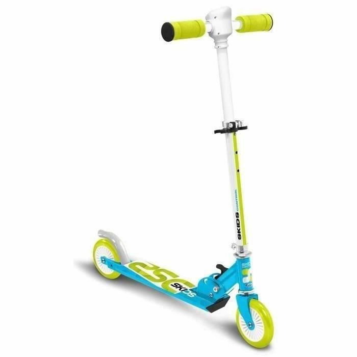 BigBuy Fun Trottinette pliable bleue avec compteur de vitesse