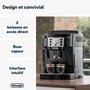 De'Longhi Magnifica S ECAM22.140.B - Machine expresso broyeur à grains - 4 recettes - Système Cappuccino - Préparation double - Noir
