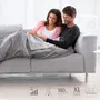 Medisana Couverture chauffante HDW - Format XL 180 x 130 cm - Ultra douce, réversible, lavable - 4 niveaux de température - Sécurité anti-surchauffe