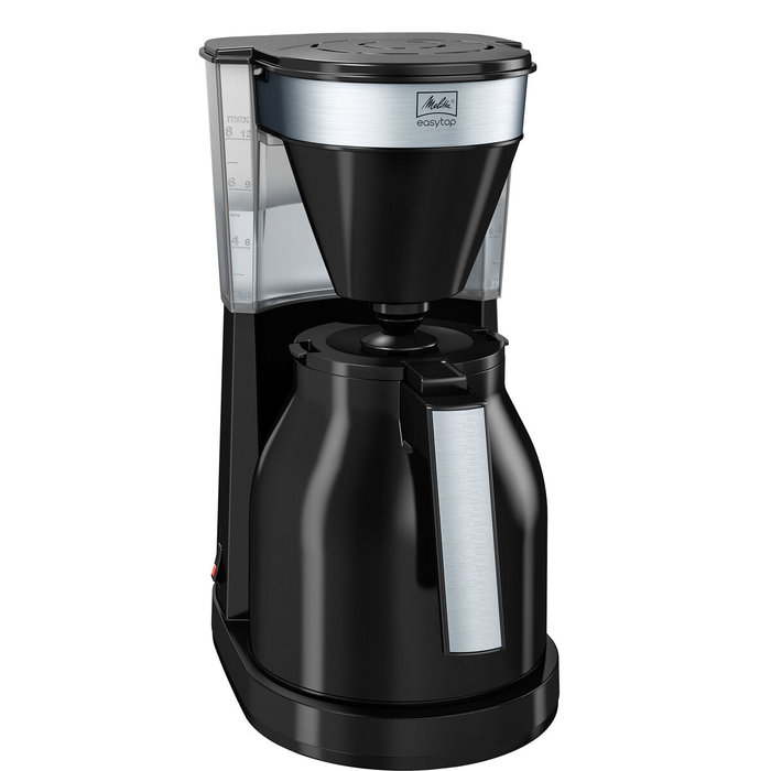 Melitta Cafetière Filtre Easy Top Therm II 1023-08, 1 L, 1050 W, Noir, Pour jusqu'à 12 tasses