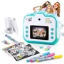 Appareil photo instantané 3 en 1 pour enfants Canal Toys CLK 001 - Bleu, impression sans encre par transfert thermique, 250+ photos, stickers et feutres inclus