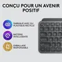 Logitech MX Keys Mini - Clavier Sans Fil AZERTY Noir Rétroéclairé avec Touches de Raccourci