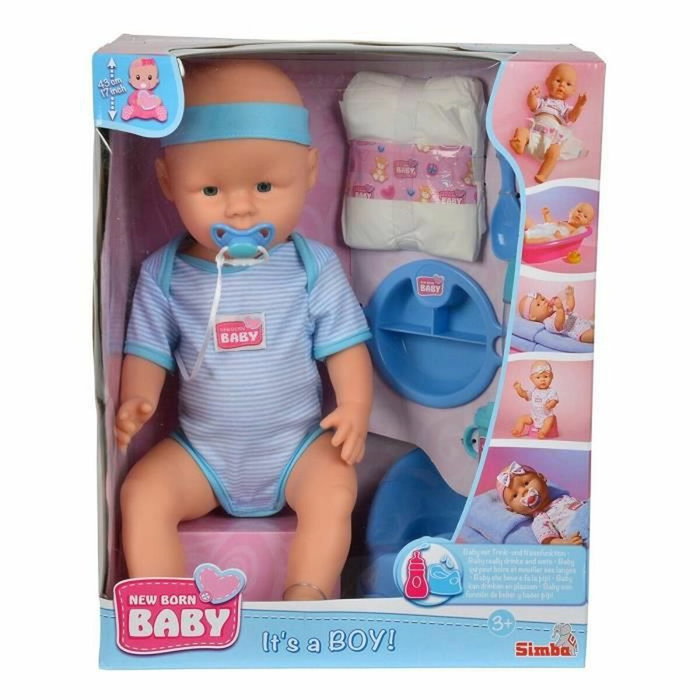 Silvertorn Poupon New Born Baby Bleu 43cm