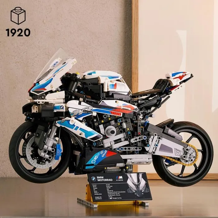 LEGO Technic 42130 - Maquette de Moto BMW M 1000 RR à l'Échelle 1:5, Modèle de Construction Technic pour Adultes, Cadeau pour Passionnés