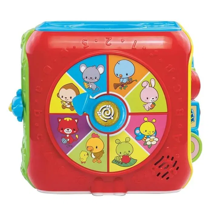VTech Baby - Cube des découvertes interactif multi-activités parlant et musical pour bébé à partir de 9 mois - 10 mélodies et 4 chansons - Multicolore