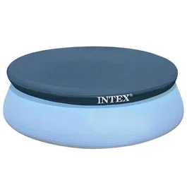 Intex - Bâche de protection pour piscine autostable, Ø 3,05 m, couverture été/hiver avec tamis d'écoulement et corde d'attache