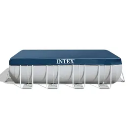 Intex - Bâche de protection pour piscine rectangulaire tubulaire - Réf. 28037 - 3,90 m x 1,80 m - Bleu