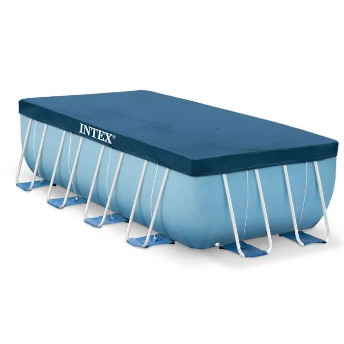 Intex - Bâche de protection pour piscine rectangulaire tubulaire - Réf. 28037 - 3,90 m x 1,80 m - Bleu