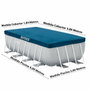 Intex Bâche de protection pour piscine rectangulaire tubulaire 28037 - Bleu