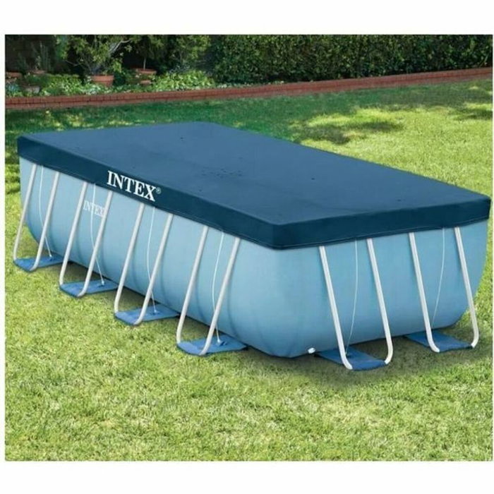 Intex Bâche de protection pour piscine rectangulaire tubulaire 28037 - Bleu Intex Bâche de protection pour piscine rectangulaire tubulaire 28037 - Bleu