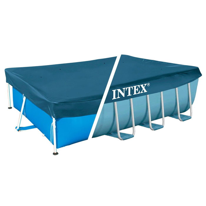 Intex Bâche de protection pour piscine rectangulaire tubulaire 28037 - Bleu Intex Bâche de protection pour piscine rectangulaire tubulaire 28037 - Bleu