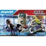 PLAYMOBIL 70572 - Set City Action avec Policier en Moto et Voleur, Jouet de Poursuite et d'Arrestation pour Enfants dès 4 Ans