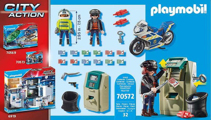 Playmobil 70572 Moto de Police et Voleur City Action