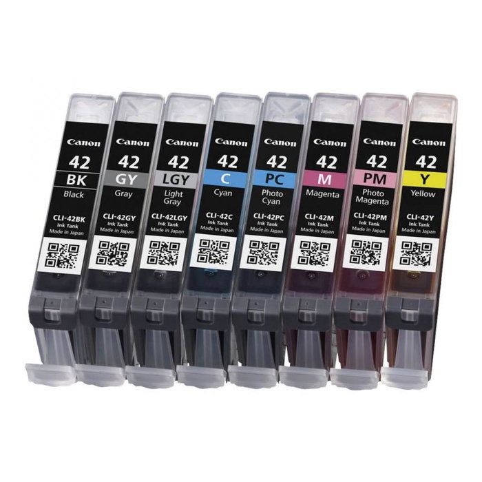 Canon Pack Multipack complet de 8 cartouches d'encre CLI-42 (6384B010) - pour imprimante à jet d'encre