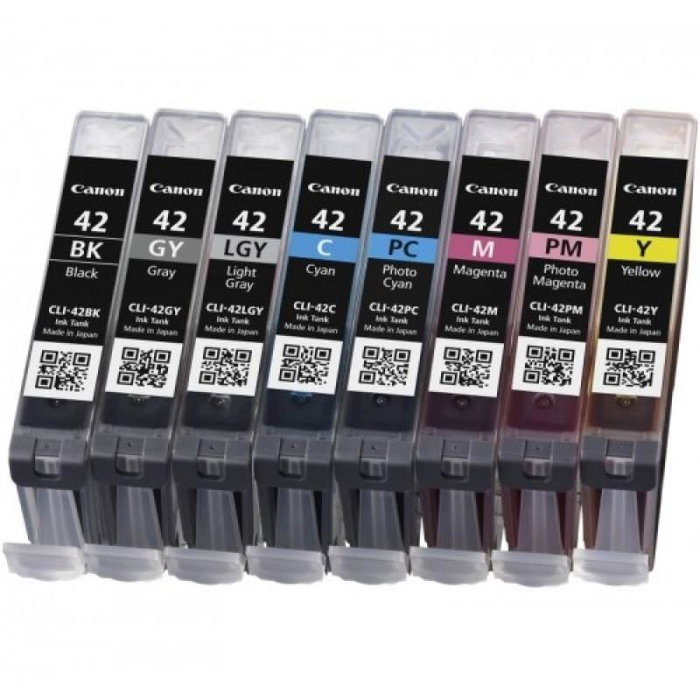 Canon Pack Multipack complet de 8 cartouches d'encre CLI-42 (6384B010) - pour imprimante à jet d'encre