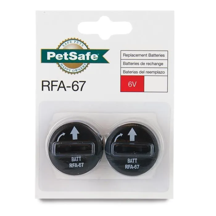 PetSafe Lot de 2 Piles RFA-67 6V - Piles Compatibles avec Collier de Dressage, Anti-Aboiements et Anti-Fugue pour Chien, Résistantes à l'Eau PetSafe Lot de 2 Piles RFA-67 6V - Piles Compatibles avec Collier de Dressage, Anti-Aboiements et Anti-Fugue pour Chien, Résistantes à l'Eau