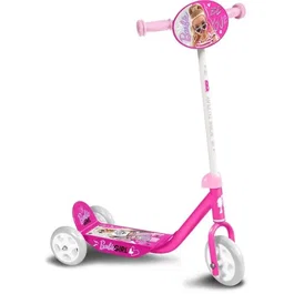 STAMP Trottinette 3 Roues Barbie - Modèle Ajustable avec Poignées Anti-Pincement et Plateau Anti-Dérapant, Roues en PVC