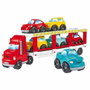 Ecoiffier Camion porte-voitures - Rouge - Transport de 6 voitures sur 2 étages