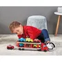 Ecoiffier Abrick - Camion Porte-Voitures pour Enfants dès 18 Mois, Transport 6 Voitures Rouge, Jouets de Construction Origine France