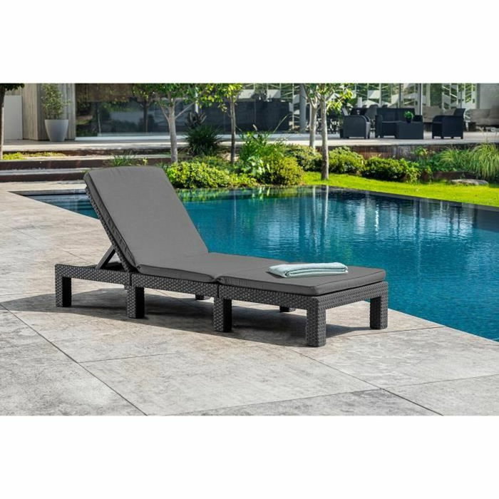 ALLIBERT by KETER Daytona Deluxe Chaise Longue Aspect Rotin ALLIBERT by KETER Daytona Deluxe Chaise Longue Aspect Rotin