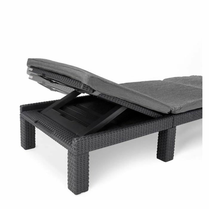 ALLIBERT by KETER Daytona Deluxe Chaise Longue Aspect Rotin ALLIBERT by KETER Daytona Deluxe Chaise Longue Aspect Rotin