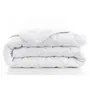 Abeil Couette chaude Douceur Absolue microfibre polyester blanc 220x240 cm - 400 g/m2, toucher peau de pêche, finition ganse blanche