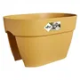 Elho Balconnière Vibia Campana Flower Bridge 40 - 10L, 26x39x22cm - Jaune Miel - Bac à fleurs extérieur en plastique avec trop-plein