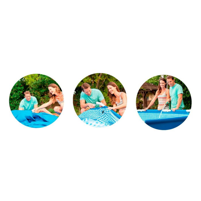 Intex Kit Piscine Hors Sol Tubulaire Ronde Metal Frame 366 x 76 cm
