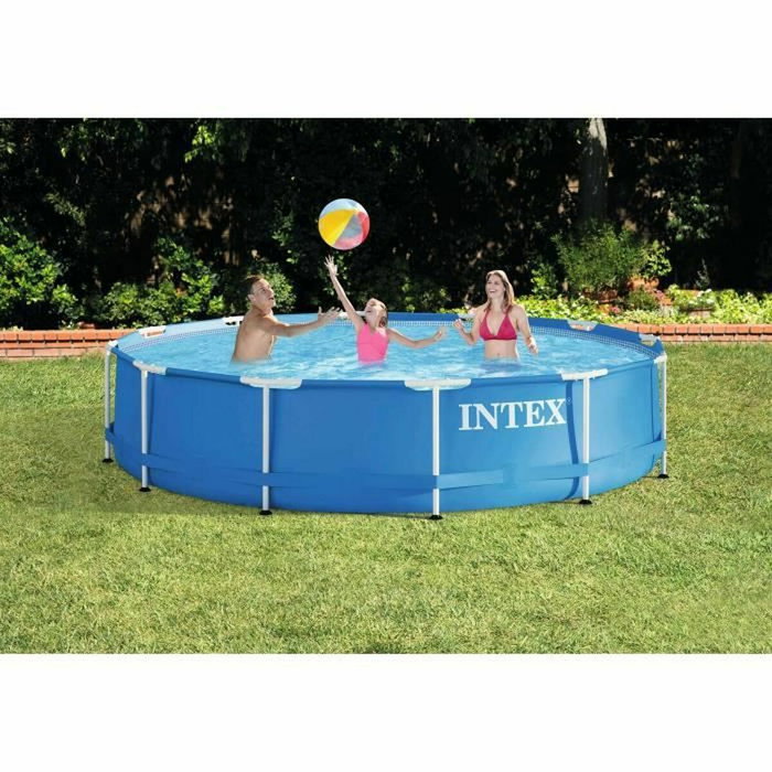 Intex Kit Piscine Hors Sol Tubulaire Ronde Metal Frame 366 x 76 cm