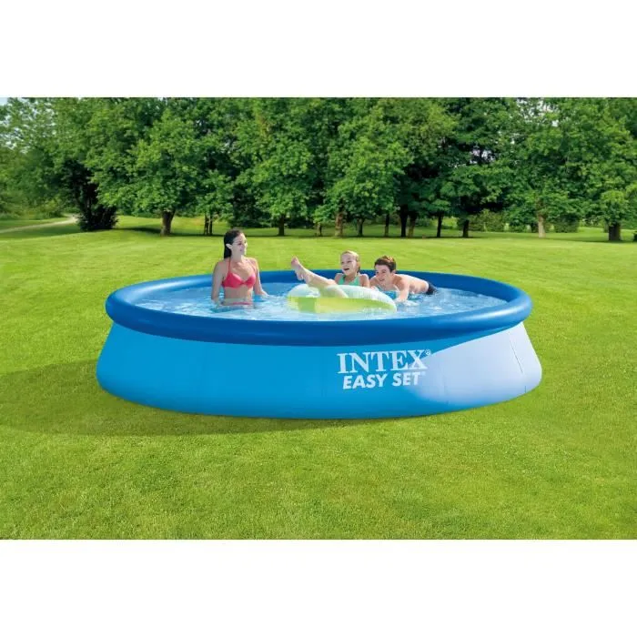 Intex Kit Piscine Hors Sol Autoportante Easy Set Ronde 396 x 84 cm (28142NP) avec Pompe et Filtre à Cartouche