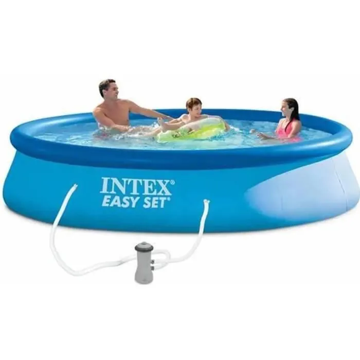 Intex Kit Piscine Hors Sol Autoportante Easy Set Ronde 396 x 84 cm (28142NP) avec Pompe et Filtre à Cartouche