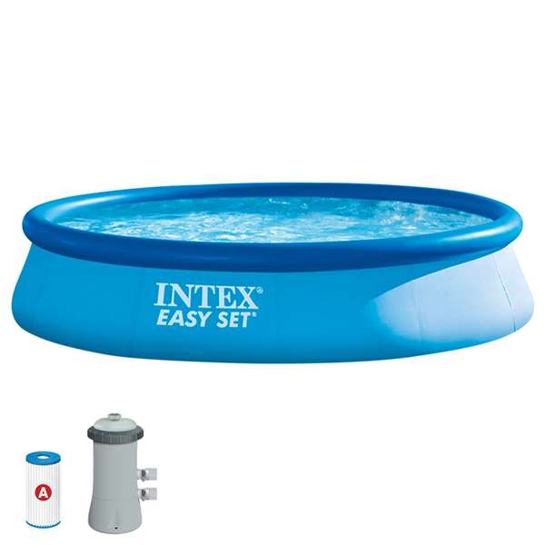Intex Piscine Easy Set ronde 396 x 84 cm avec filtre Intex Piscine Easy Set ronde 396 x 84 cm avec filtre