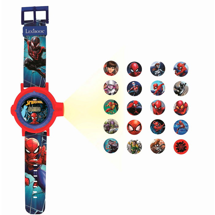 Lexibook - Montre-bracelet numérique Spiderman DMW050SP - Projecteur d'images, messages codés, bracelet ajustable - Enfant 3 ans et plus Lexibook - Montre-bracelet numérique Spiderman DMW050SP - Projecteur d'images, messages codés, bracelet ajustable - Enfant 3 ans et plus