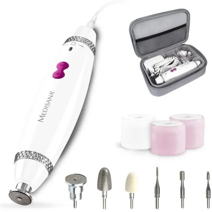 Medisana Appareil de Manucure et Pédicure MP 840 avec 3 Vitesses pour Soin des Ongles, Cuticules et Callosités - Arrêt Automatique Sécurisé Medisana Appareil de Manucure et Pédicure MP 840 avec 3 Vitesses pour Soin des Ongles, Cuticules et Callosités - Arrêt Automatique Sécurisé