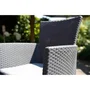 ALLIBERT by KETER Fauteuil de jardin IOWA Graphite en résine tressée grise avec coussin gris 62 x 60 x 89 cm