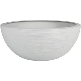 Eda Bac Graphit UP - Pot de jardin Ø 40 cm x 16.5 cm, 14.9 L - Blanc cérusé, usage intérieur et extérieur