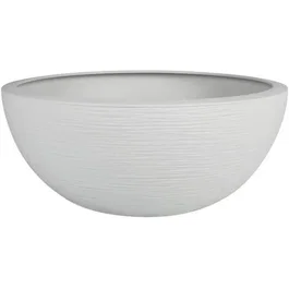 Eda - Graphit Up - Pot vasque décoratif Ø 40 cm - Résistant au gel et aux UV - Pour intérieur et extérieur - Volume 14,9 L - Blanc cérusé