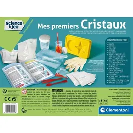 Clementoni - Science & Jeu - Mes premiers cristaux - Kit de création de cristaux colorés et translucides pour enfants