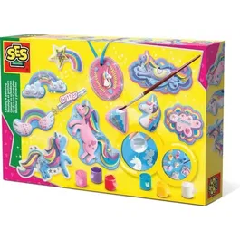 Ses Creative Kit Créatif Moulage et Peinture Licornes - Loisir Créatif pour Enfants à Partir de 5 Ans