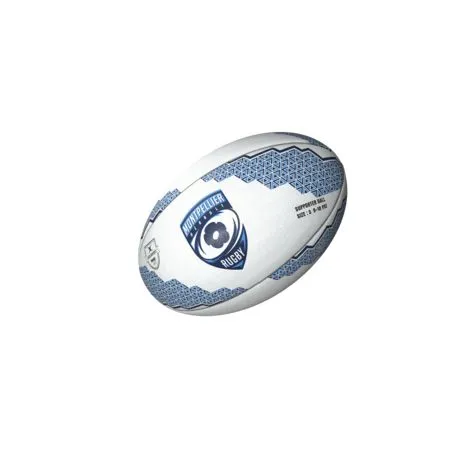 Gilbert Ballon de rugby Montpellier Replica Taille 5 - Lot de 5 ballons pour entraînement et collection