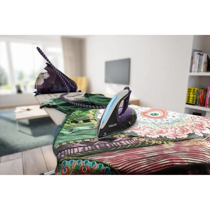 Philips GC9650/80 PerfectCare Elite - Centrale vapeur avec fonction défroisseur - Pression 7.5 bar, réservoir 1.8 L, 2400 W, semelle T-ionicGlide, noir/brun Philips GC9650/80 PerfectCare Elite - Centrale vapeur avec fonction défroisseur - Pression 7.5 bar, réservoir 1.8 L, 2400 W, semelle T-ionicGlide, noir/brun