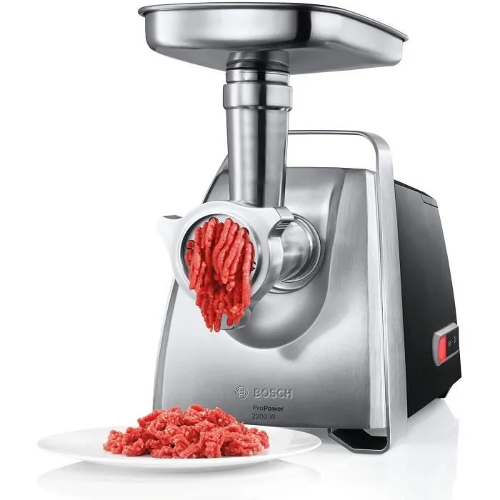 Bosch MFW68640 Hachoir à viande ProPower 800 W avec kit saucisses et kit kebbés - Noir