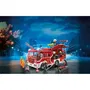 Playmobil 9464 Fourgon d'intervention des pompiers jaune avec canon à eau fonctionnel - Jouet City Action pour enfant