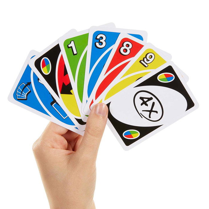 Mattel Games Uno Extreme Jeu de Cartes avec Lanceur, Effets Sonores et Lumières - Version Française - Recommandé à partir de 7 Ans