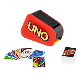 Mattel Games Uno Extreme Jeu de Cartes avec Lanceur, Effets Sonores et Lumières - Version Française - Recommandé à partir de 7 Ans