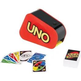 Mattel Games Uno Extreme - Jeu de Cartes Famille avec Distributeur et Effets Sonores - Version Française, À partir de 7 ans (GXY75)