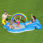 Bestway 53092 Piscine Gonflable avec Jeux Arc-en-Ciel 257x145x91 cm +2 Ans Jardin
