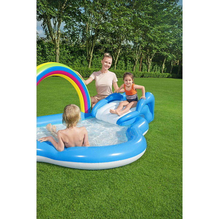 Bestway Piscine Gonflable Parc de Jeux Arc-en-ciel 257x145x91 cm +2 Ans Jardin 53092 Bestway Piscine Gonflable Parc de Jeux Arc-en-ciel 257x145x91 cm +2 Ans Jardin 53092